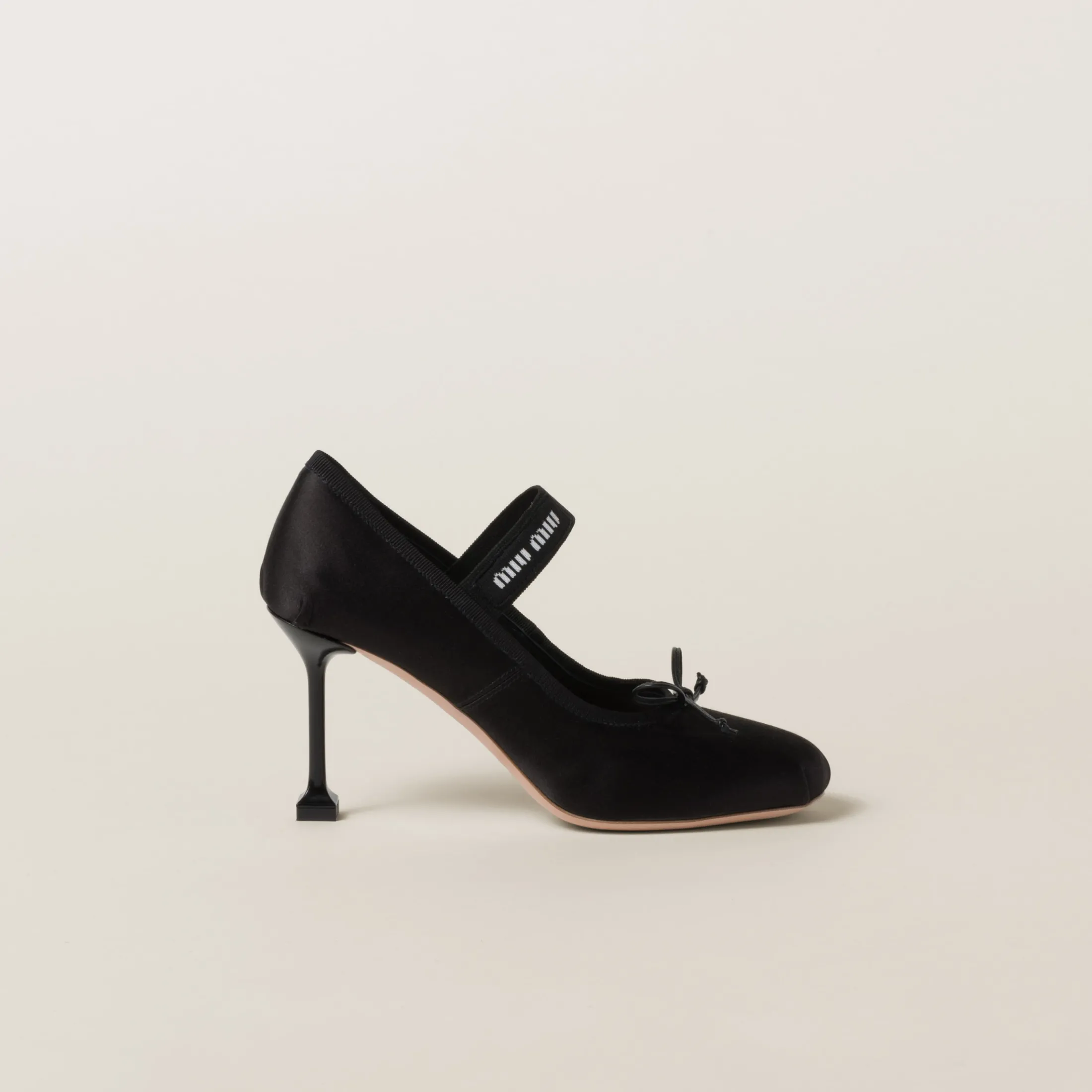 Black Satin Pumps | Miu Miu