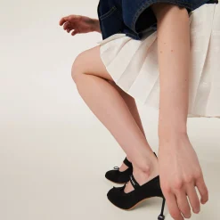 Black Satin Pumps | Miu Miu