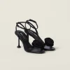 Black Satin Sandals | Miu Miu
