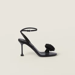 Black Satin Sandals | Miu Miu