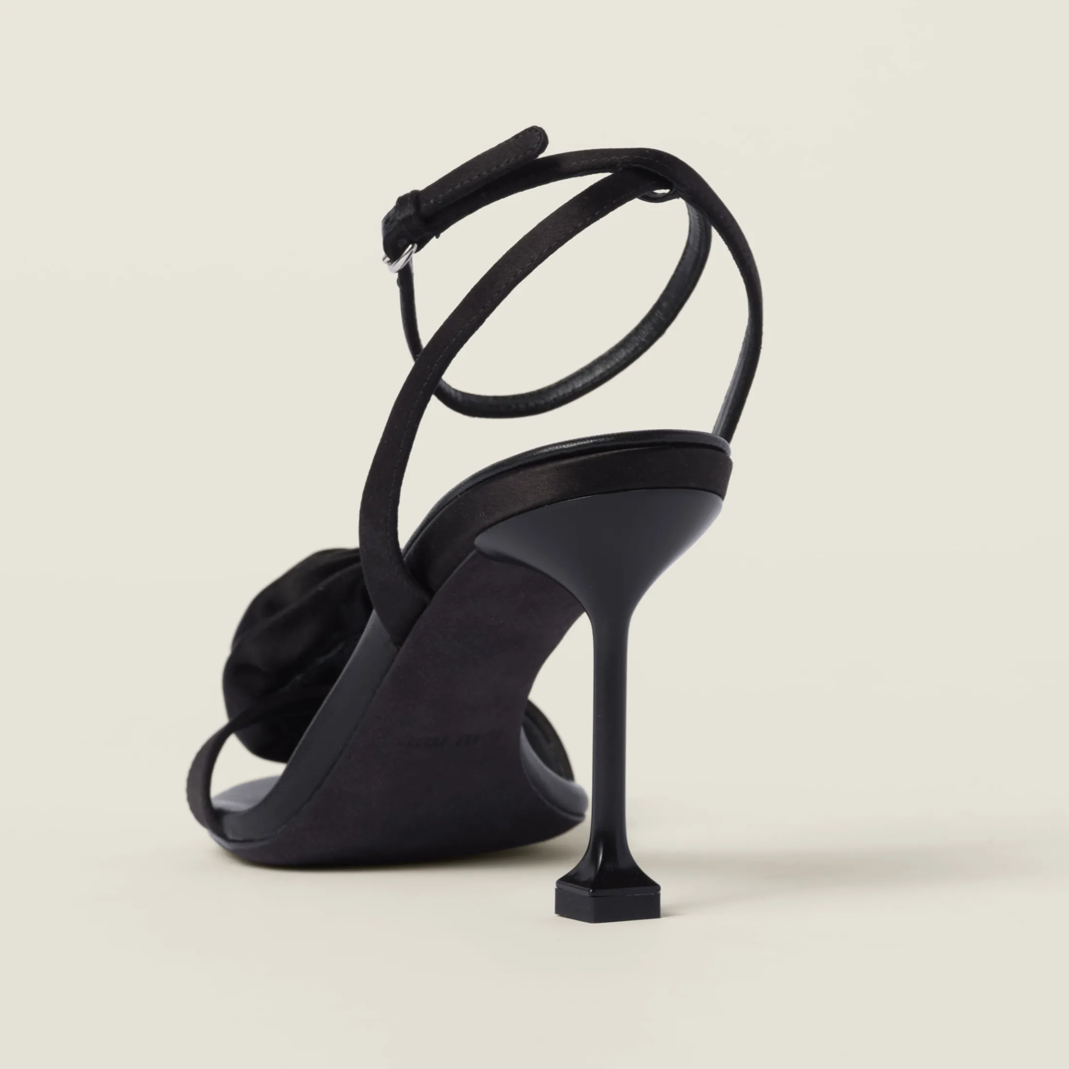 Black Satin Sandals | Miu Miu