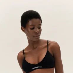 Black Seamless Bra | Miu Miu