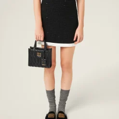Black Sequined Bouclé Mini-dress | Miu Miu