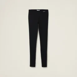 Black Silk Jersey Pants | Miu Miu