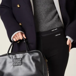 Black Silk Jersey Pants | Miu Miu