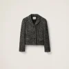 Black Single-breasted Chevron Jacket | Miu Miu