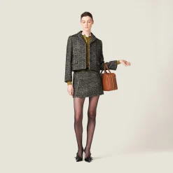 Black Single-breasted Chevron Jacket | Miu Miu