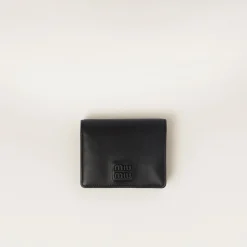 Black Small Leather Wallet | Miu Miu