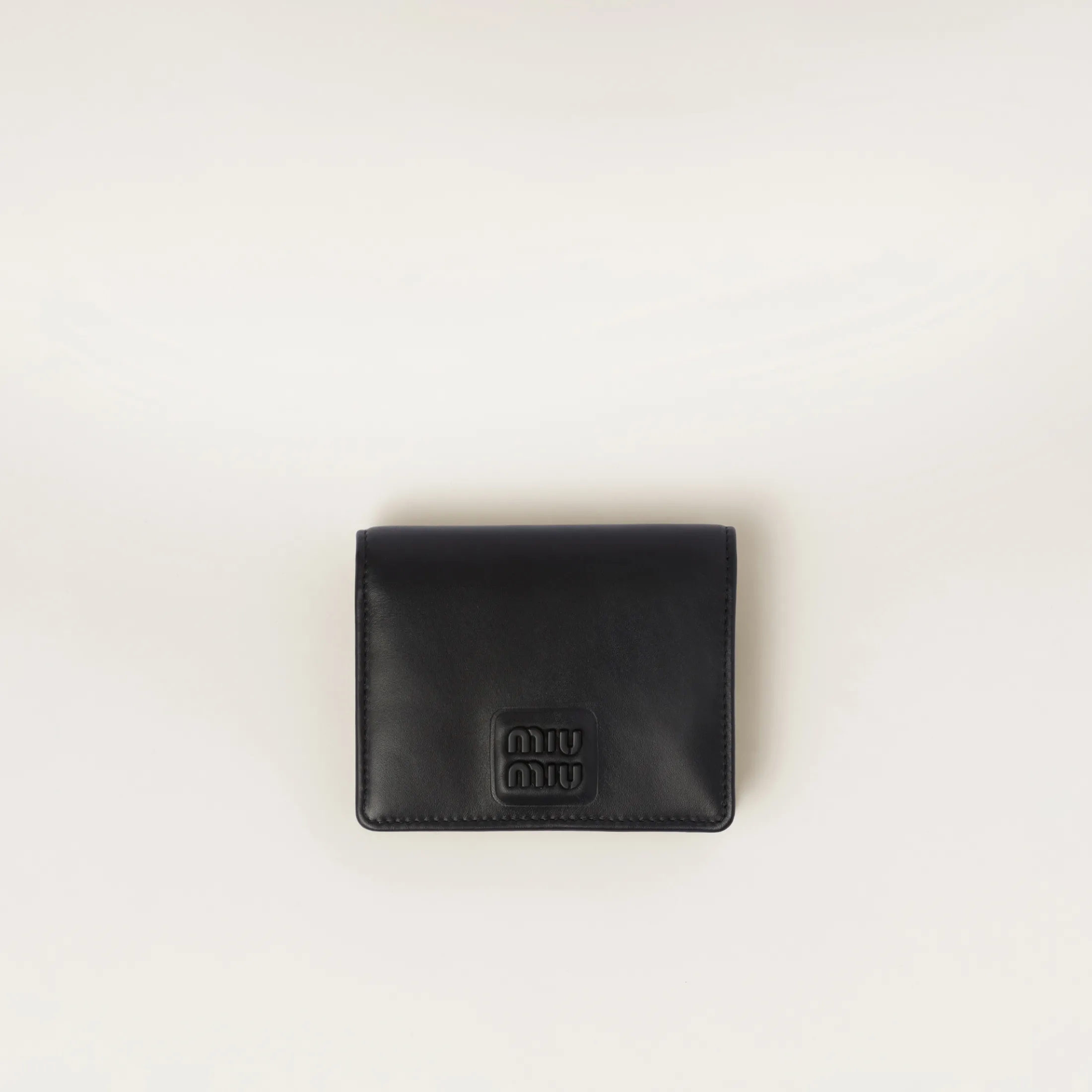 Black Small Leather Wallet | Miu Miu