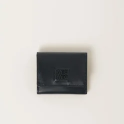 Black Small Leather Wallet | Miu Miu