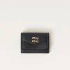 Black Small Leather Wallet | Miu Miu
