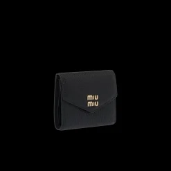Black Small Leather Wallet | Miu Miu