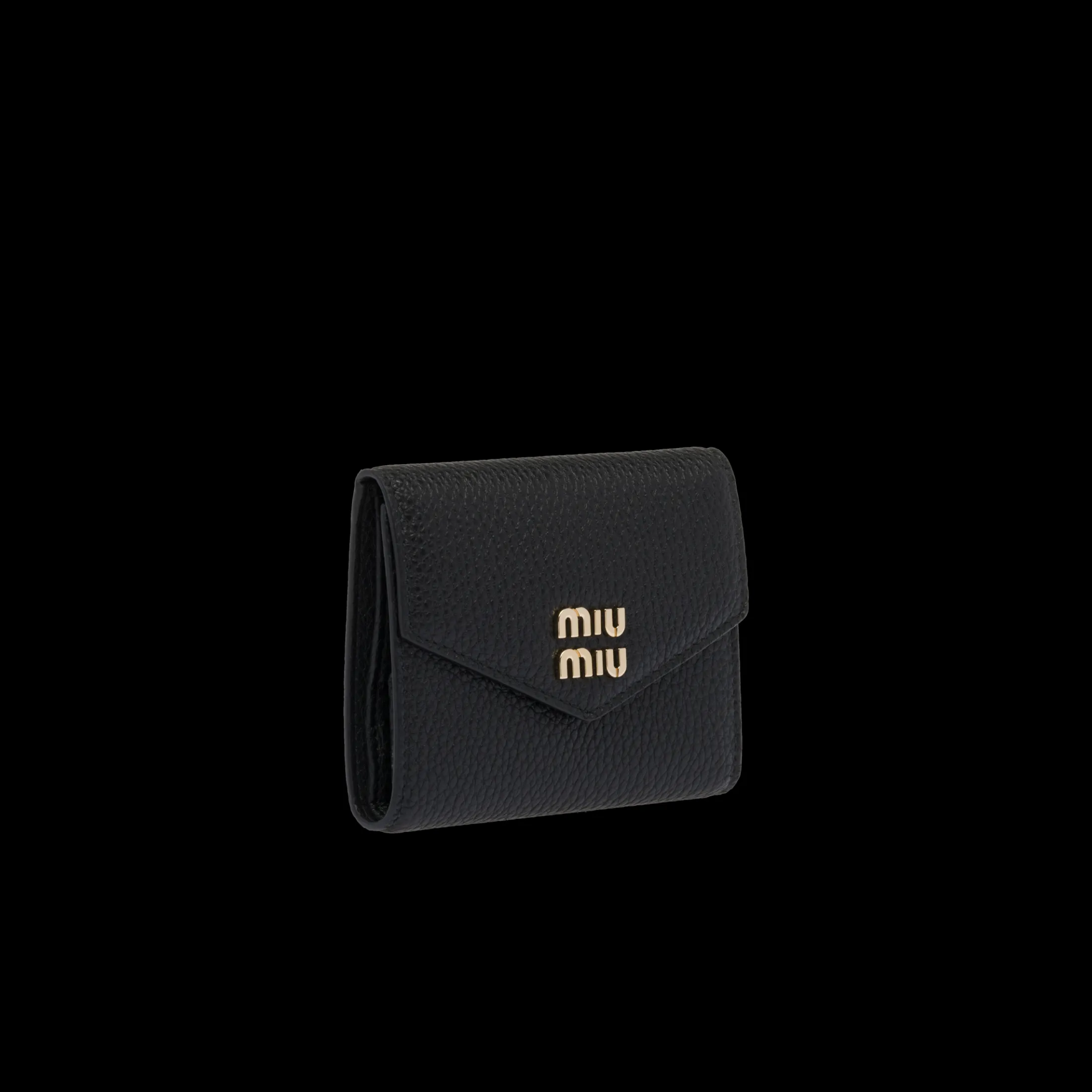 Black Small Leather Wallet | Miu Miu
