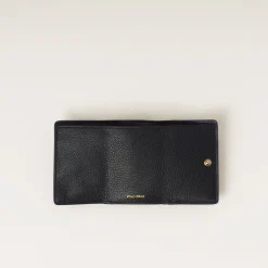 Black Small Leather Wallet | Miu Miu