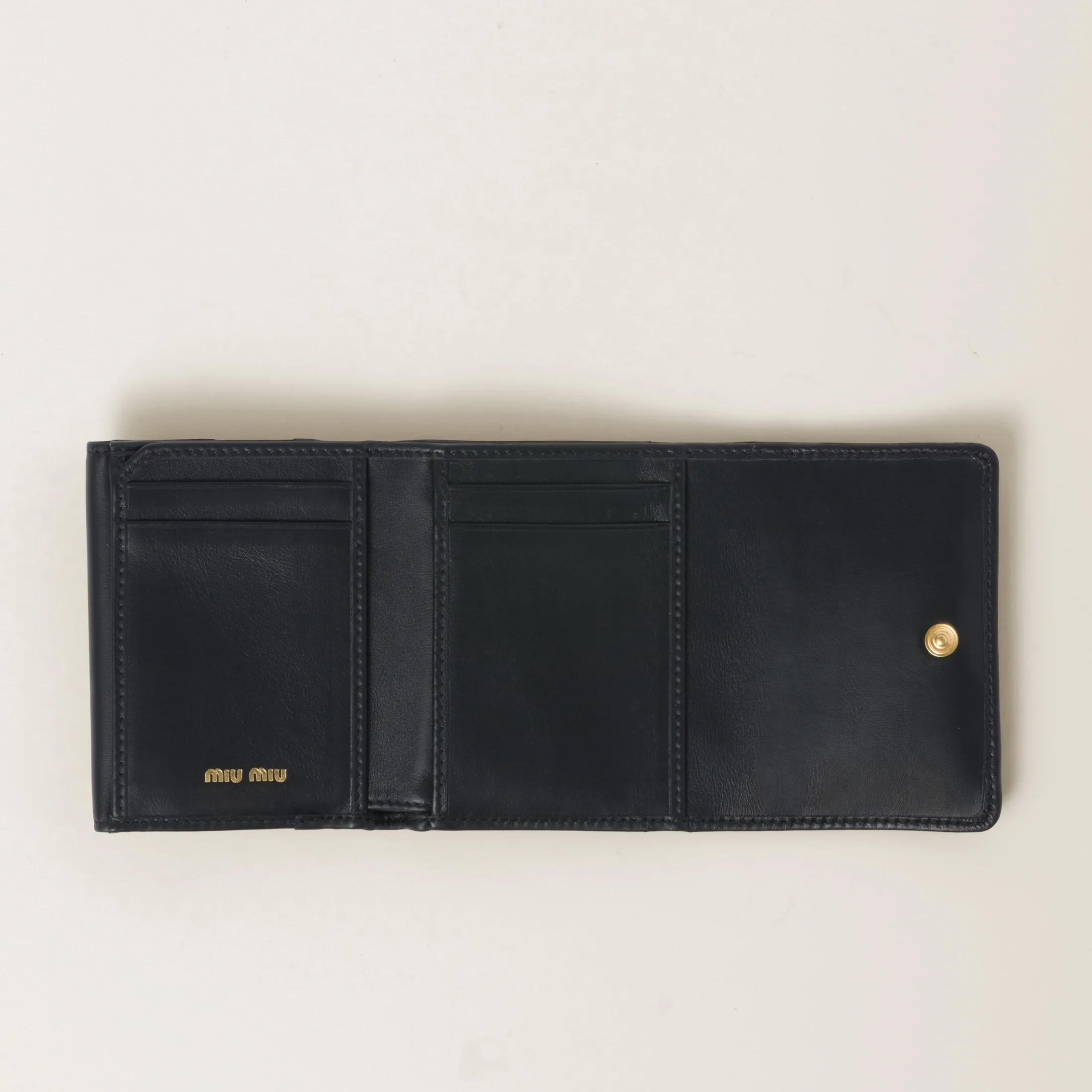 Black Small Leather Wallet | Miu Miu