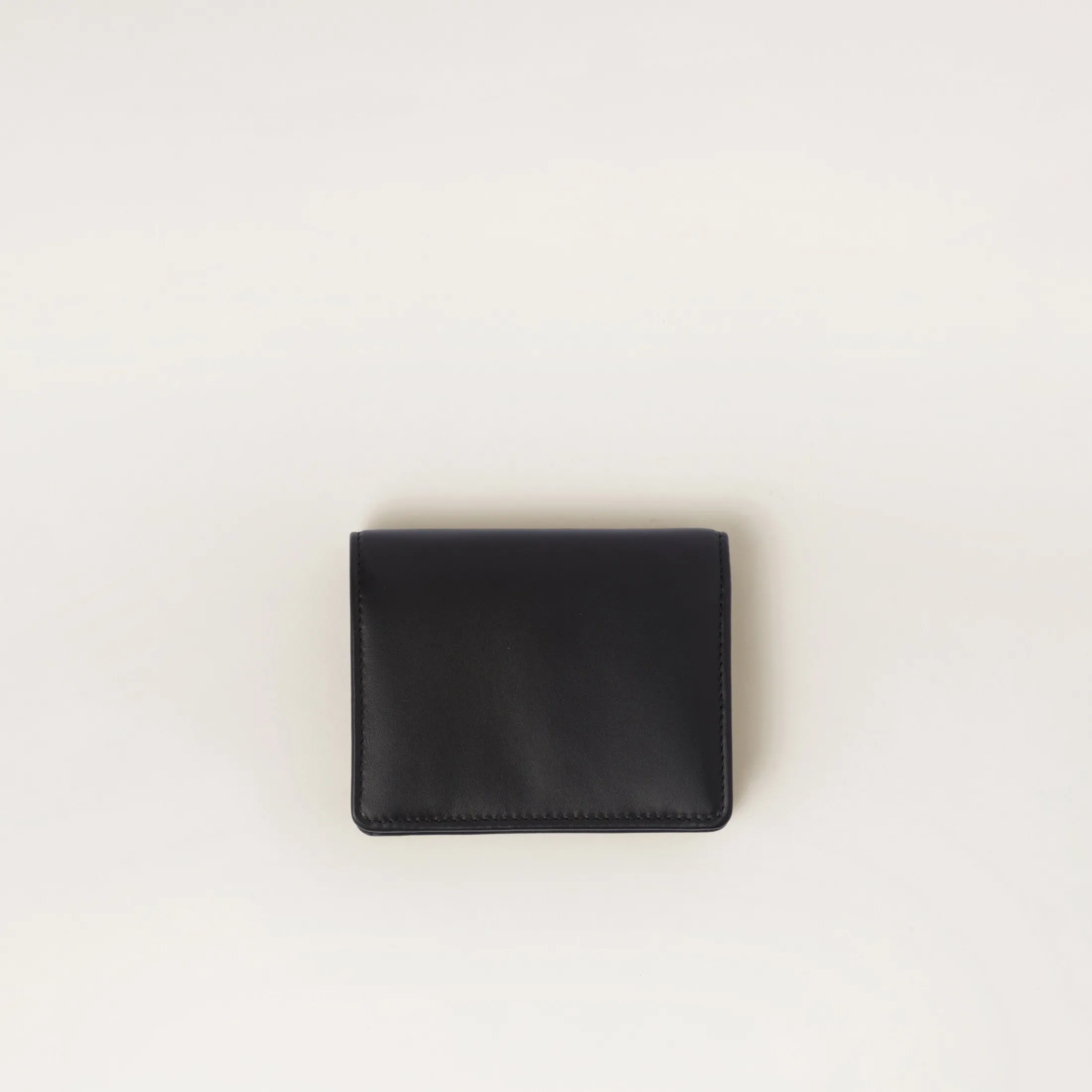 Black Small Leather Wallet | Miu Miu