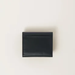 Black Small Leather Wallet | Miu Miu