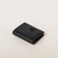 Black Small Leather Wallet | Miu Miu
