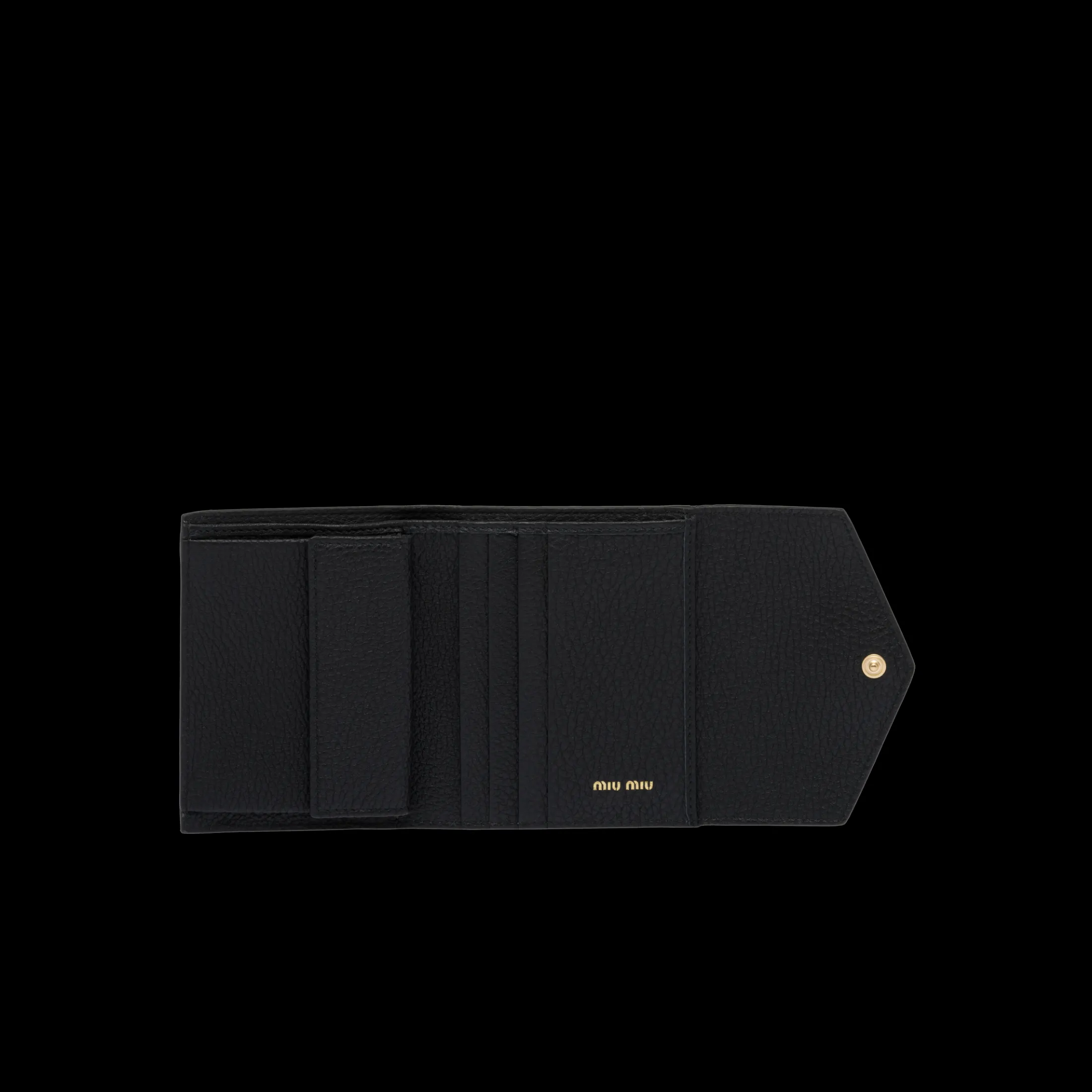 Black Small Leather Wallet | Miu Miu
