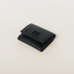 Black Small Leather Wallet | Miu Miu