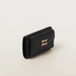 Black Small Leather Wallet | Miu Miu