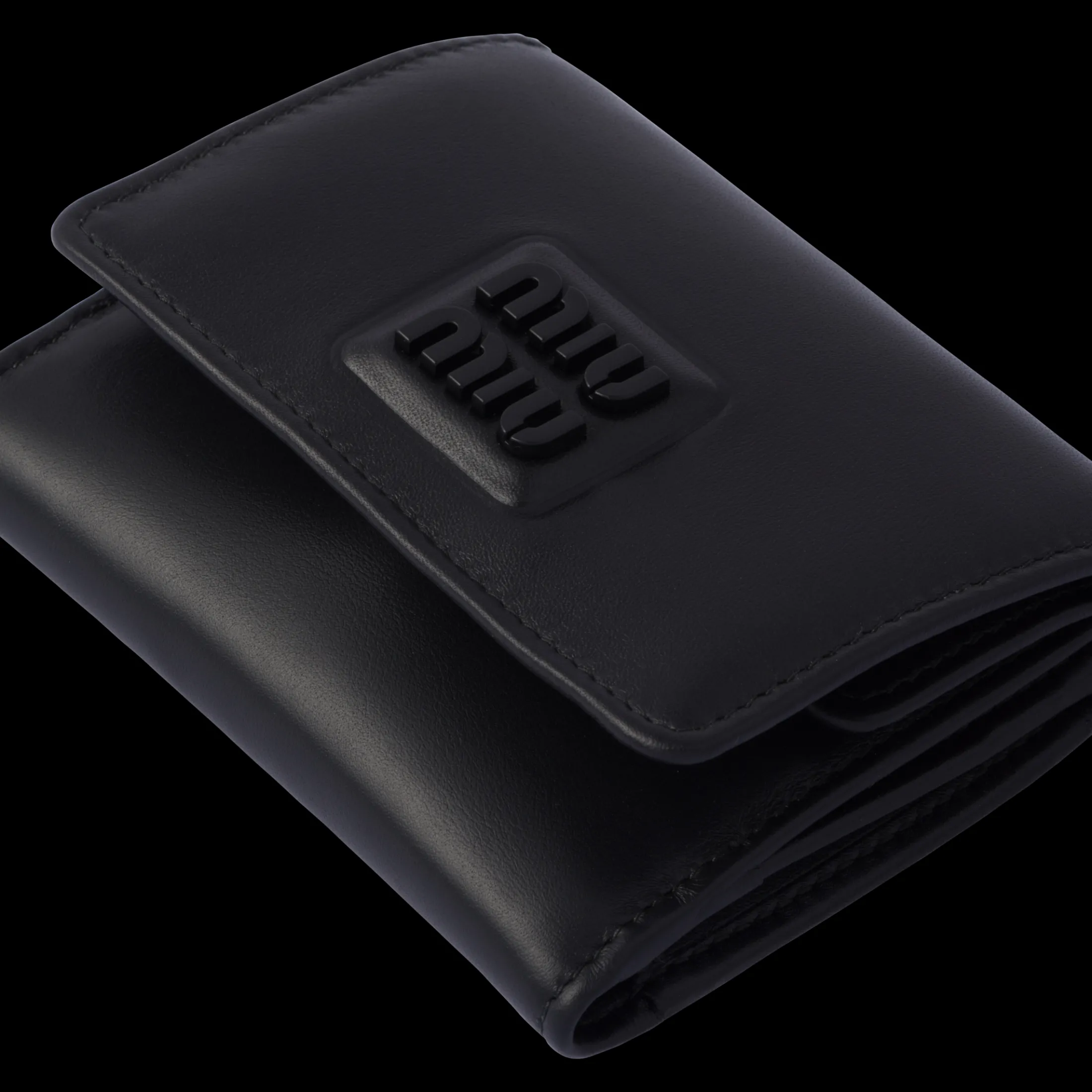 Black Small Leather Wallet | Miu Miu