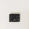 Black Small Matelassé Nappa Leather Wallet | Miu Miu
