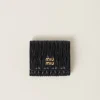 Black Small Matelassé Nappa Leather Wallet | Miu Miu
