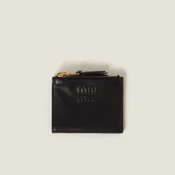 Black Small Nappa Leather Wallet | Miu Miu