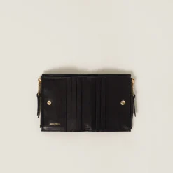 Black Small Nappa Leather Wallet | Miu Miu