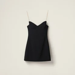 Black Stretch Bouclé Mini-dress | Miu Miu