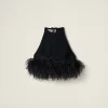 Black Stretch Cady Halter Top | Miu Miu