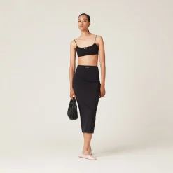 Black Stretch Jersey Skirt | Miu Miu