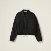 Black Technical Silk Blouson Jacket | Miu Miu