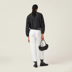 Black Technical Silk Blouson Jacket | Miu Miu