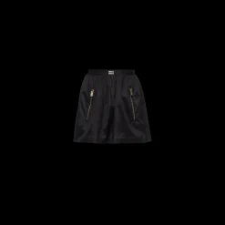 Black Technical Silk Miniskirt | Miu Miu