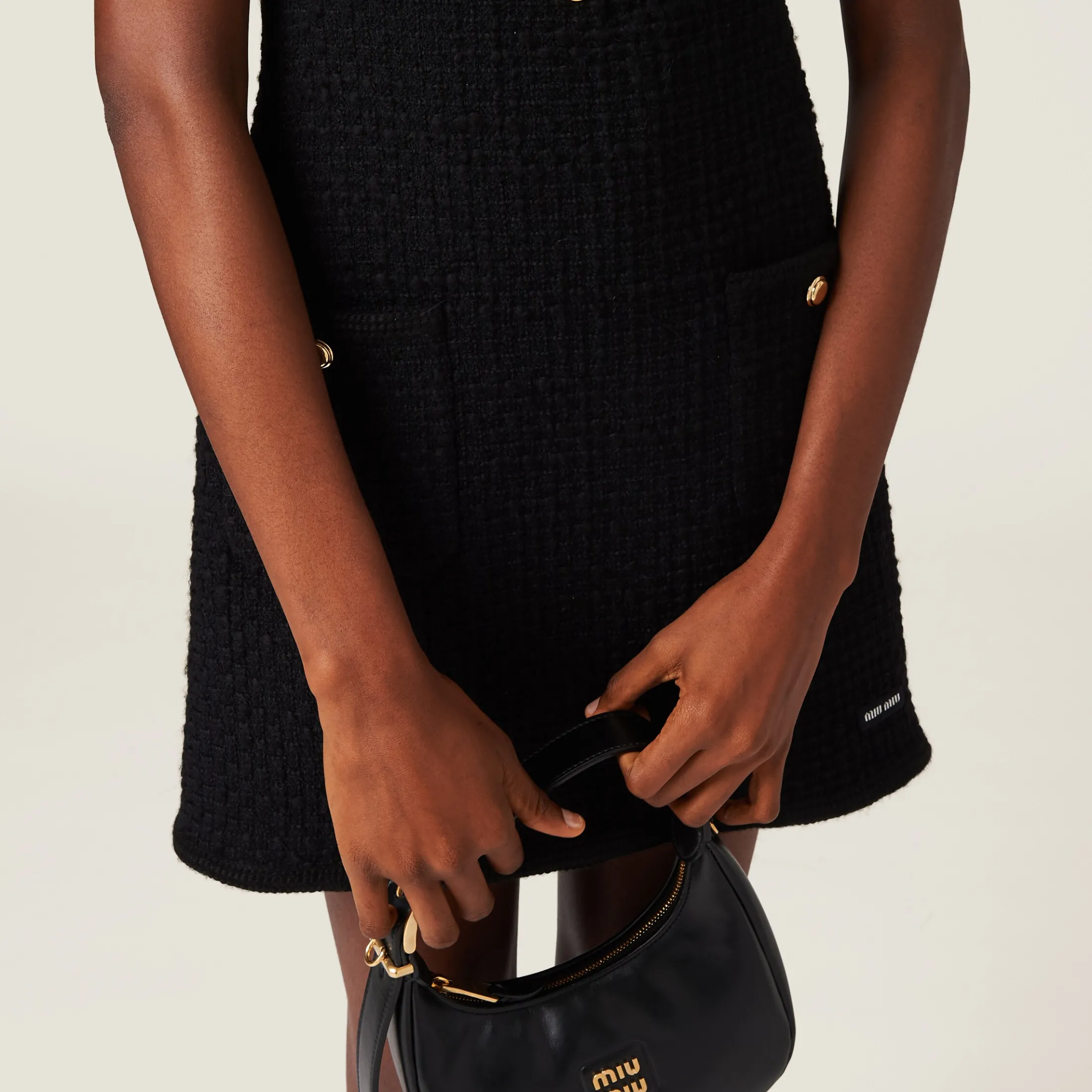 Black Tweed Dress | Miu Miu