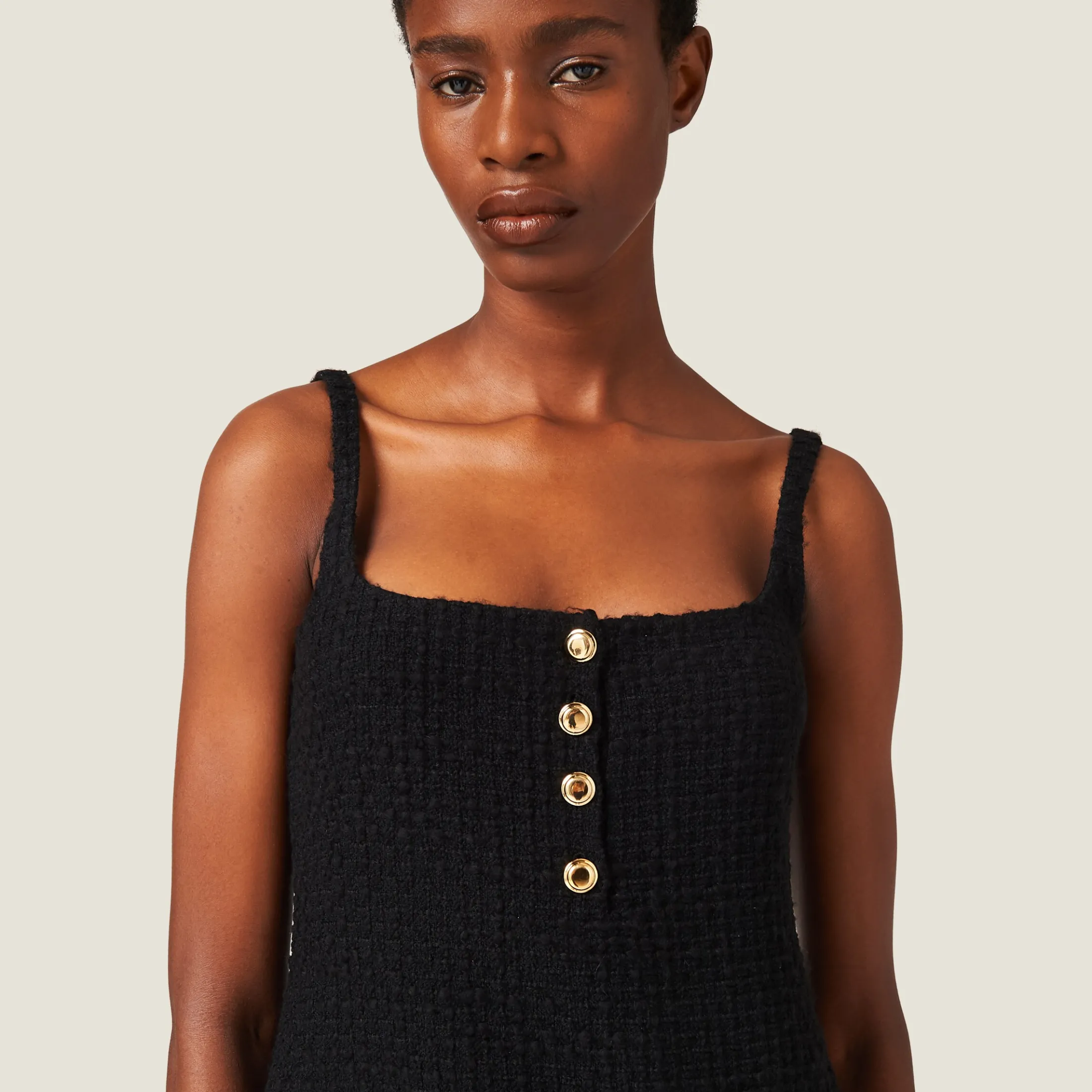 Black Tweed Dress | Miu Miu