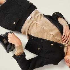 Black Tweed Miniskirt | Miu Miu