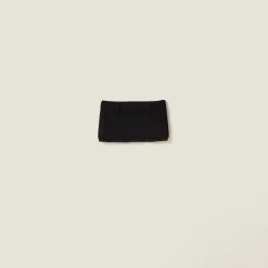 Black Velour Miniskirt | Miu Miu