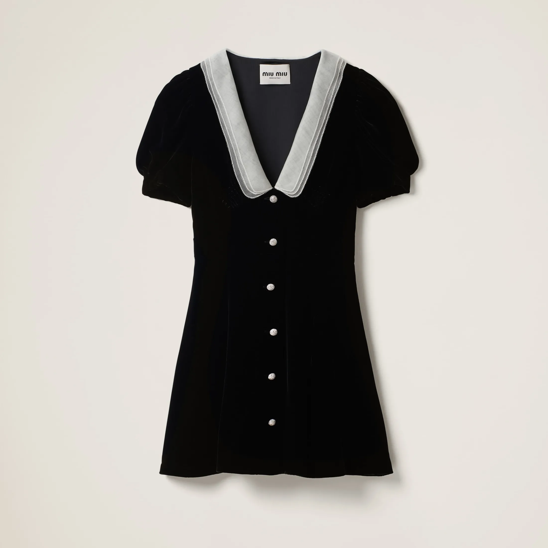 Black Velvet Minidress | Miu Miu