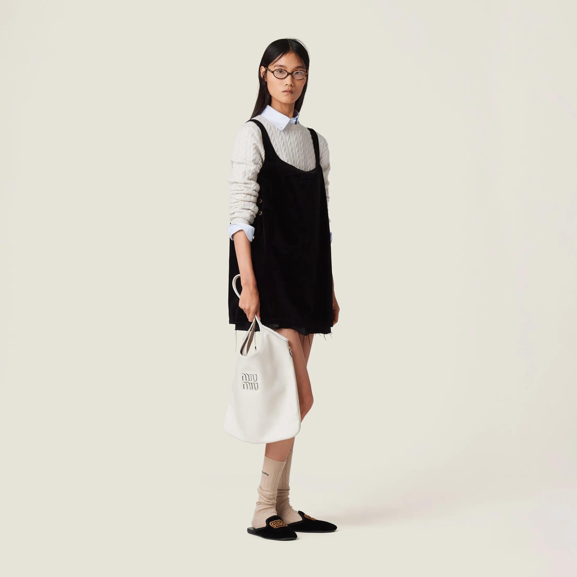 Black Velvet Minidress | Miu Miu