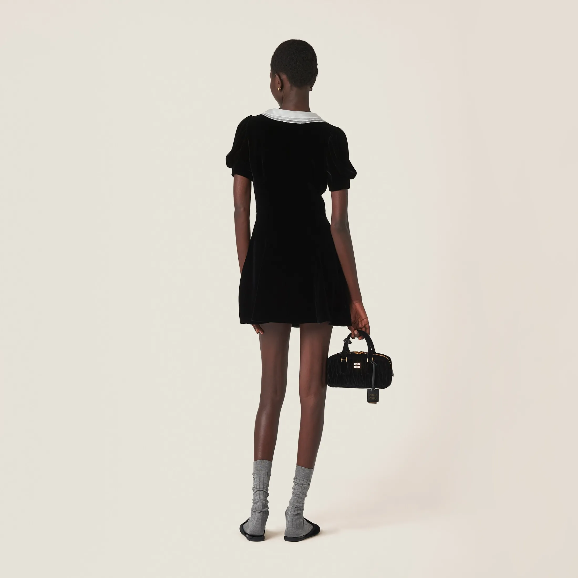 Black Velvet Minidress | Miu Miu