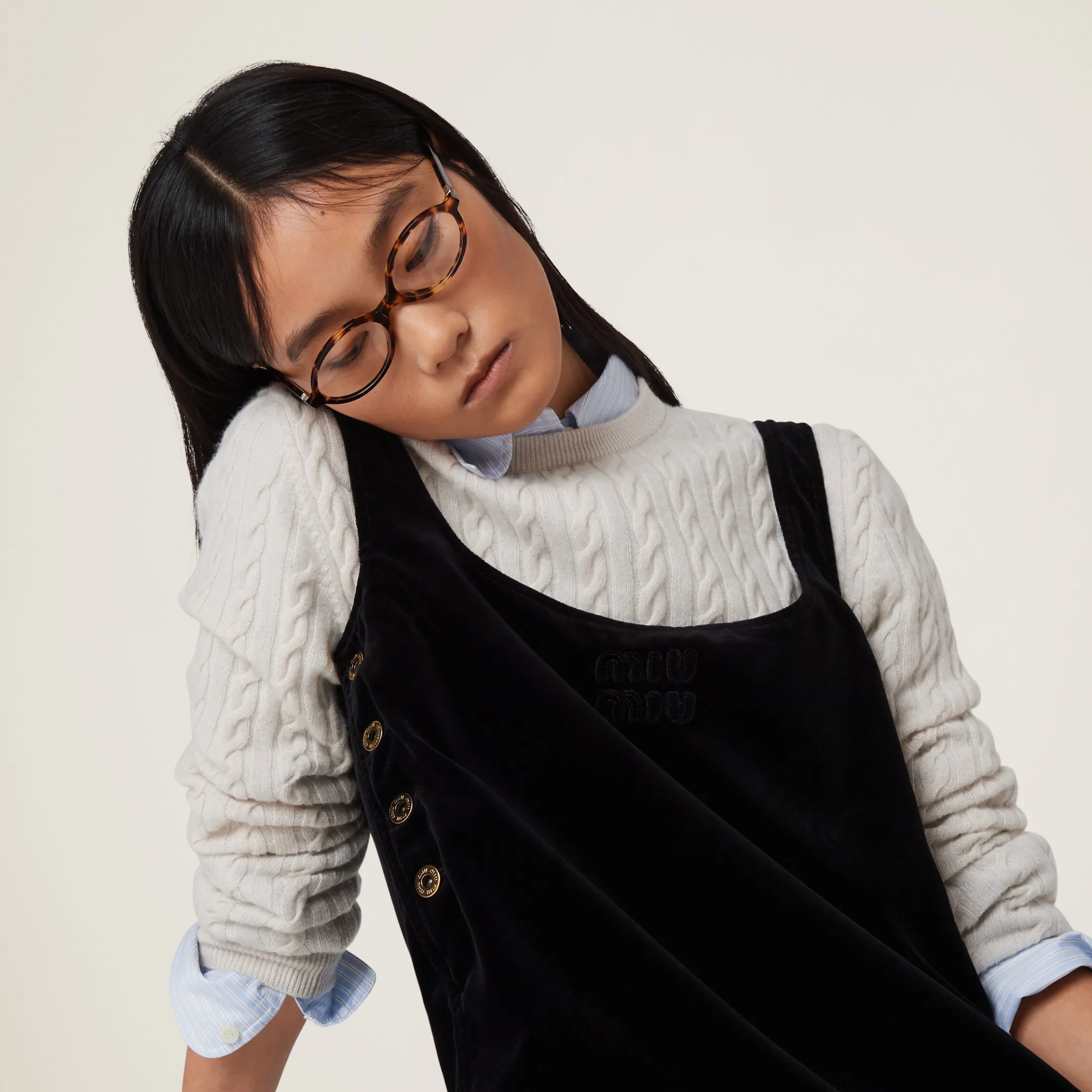 Black Velvet Minidress | Miu Miu