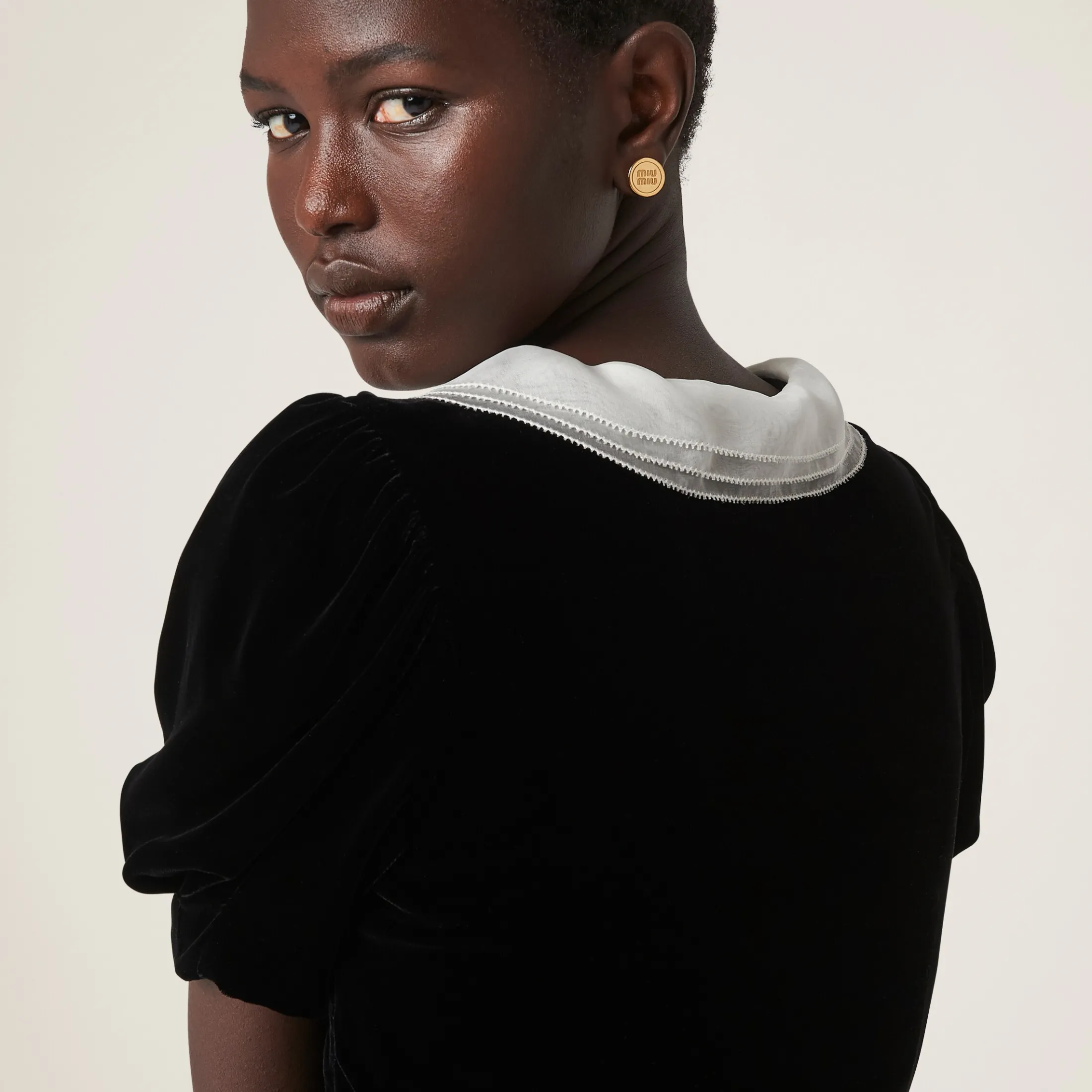 Black Velvet Minidress | Miu Miu