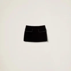 Black Velvet Miniskirt | Miu Miu