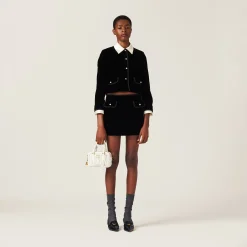 Black Velvet Miniskirt | Miu Miu