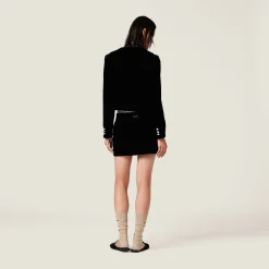 Black Velvet Miniskirt | Miu Miu