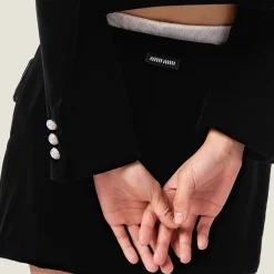 Black Velvet Miniskirt | Miu Miu