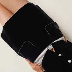 Black Velvet Miniskirt | Miu Miu